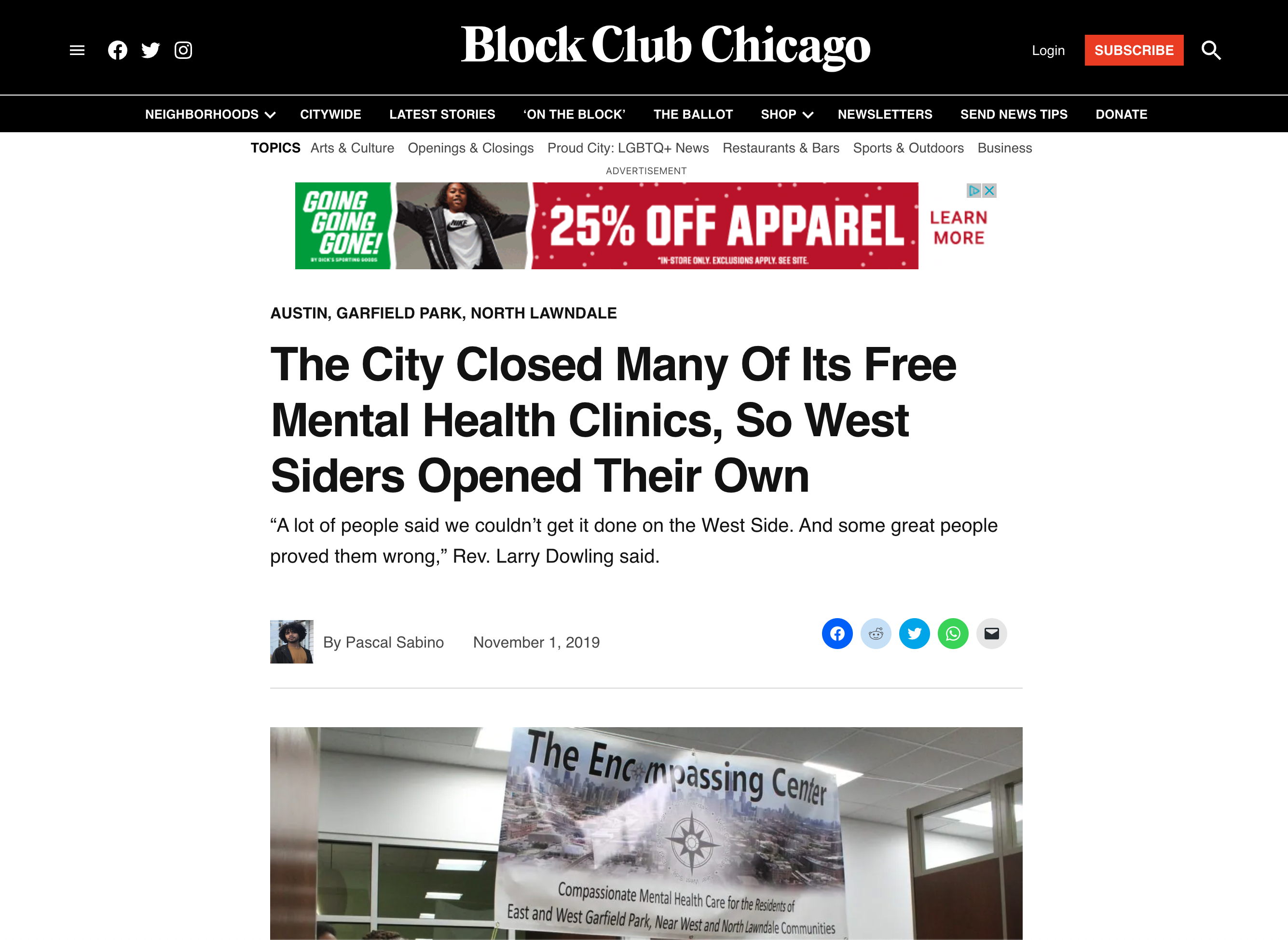 Block Club Chicago article screenshot