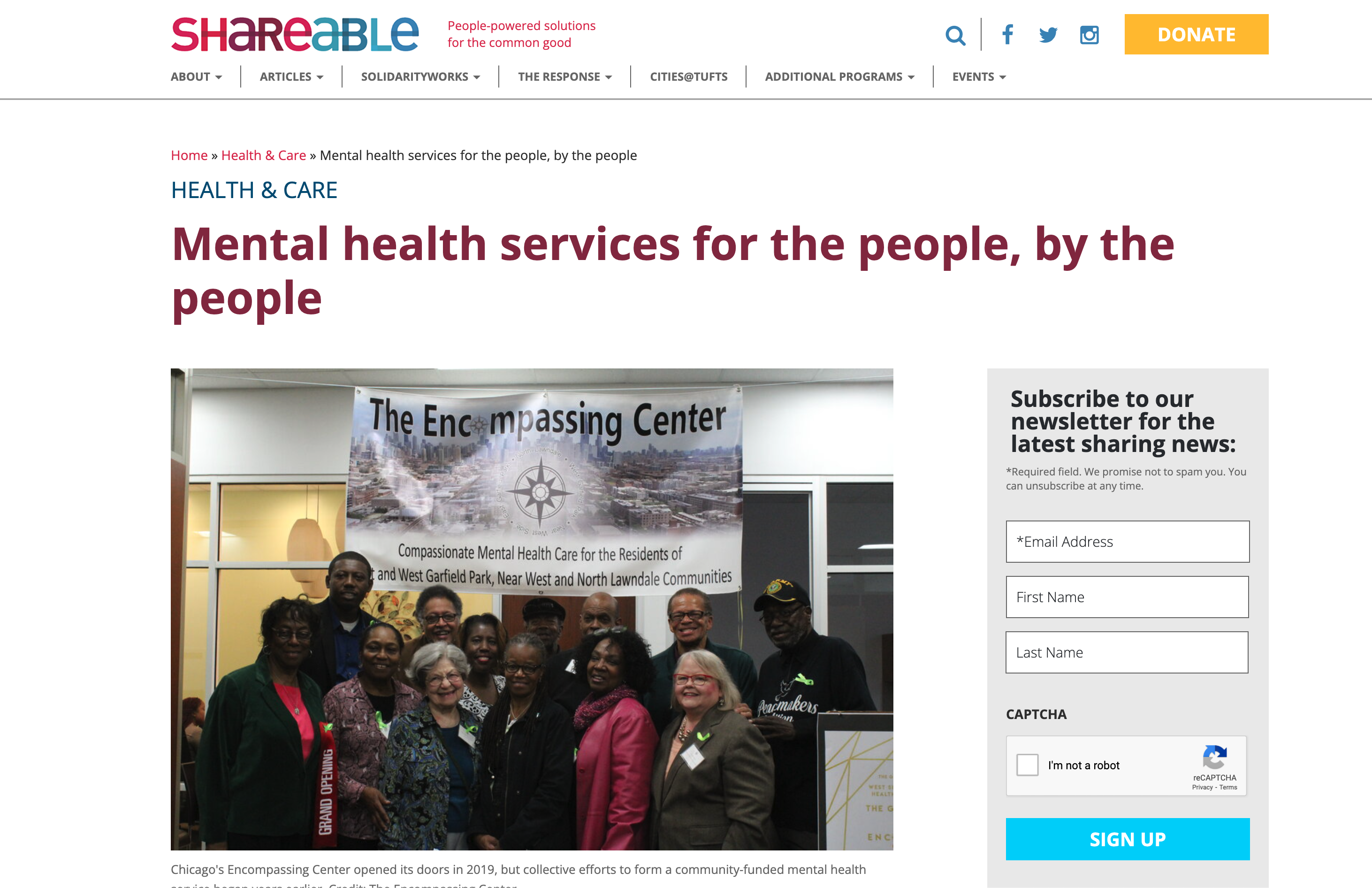 Mental health services for the people, by the people