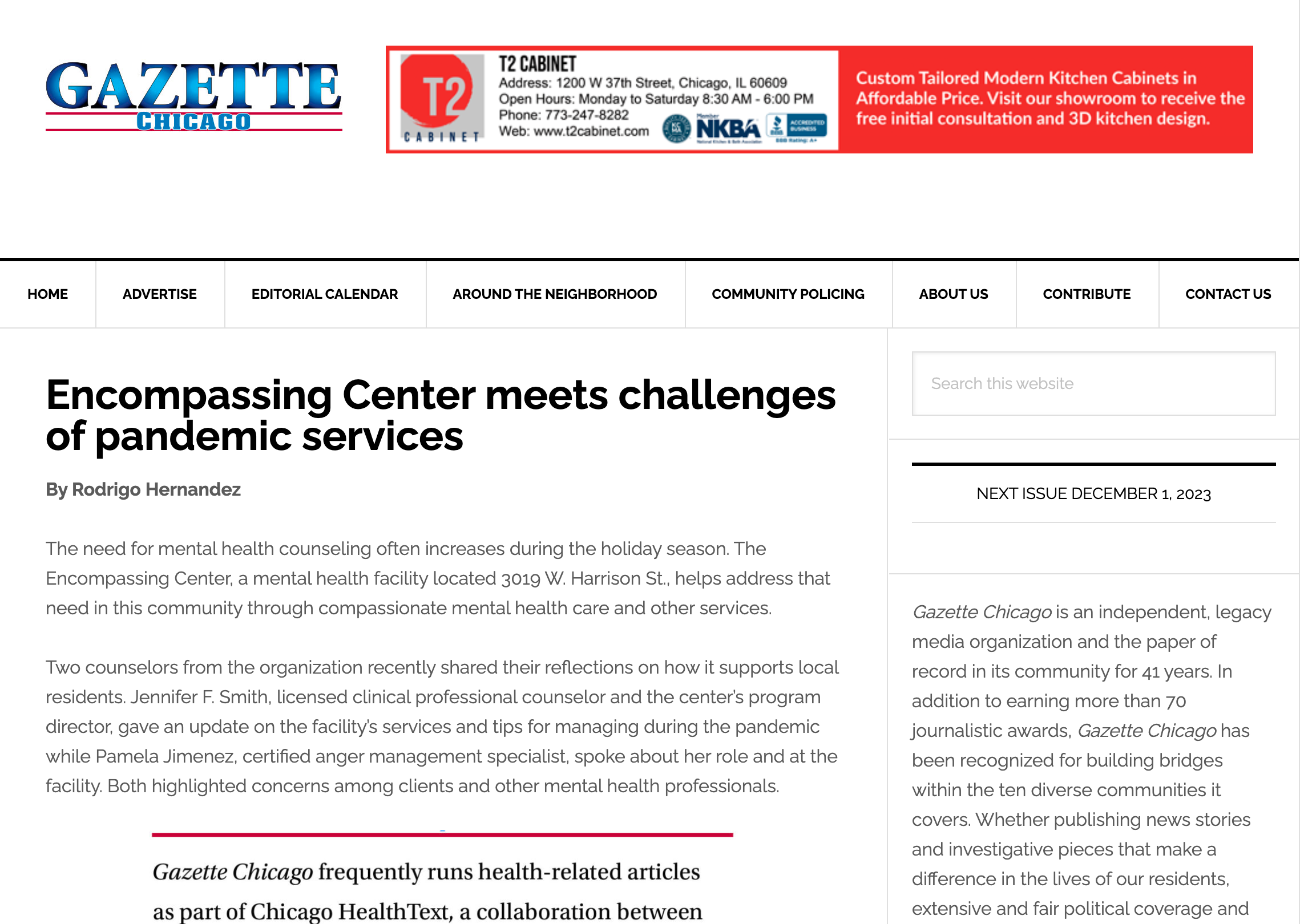 Encompassing Center meets challenges of pandemic services