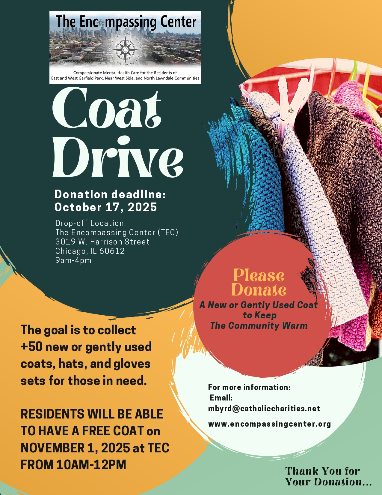Coat Drive - The Encompassing Center